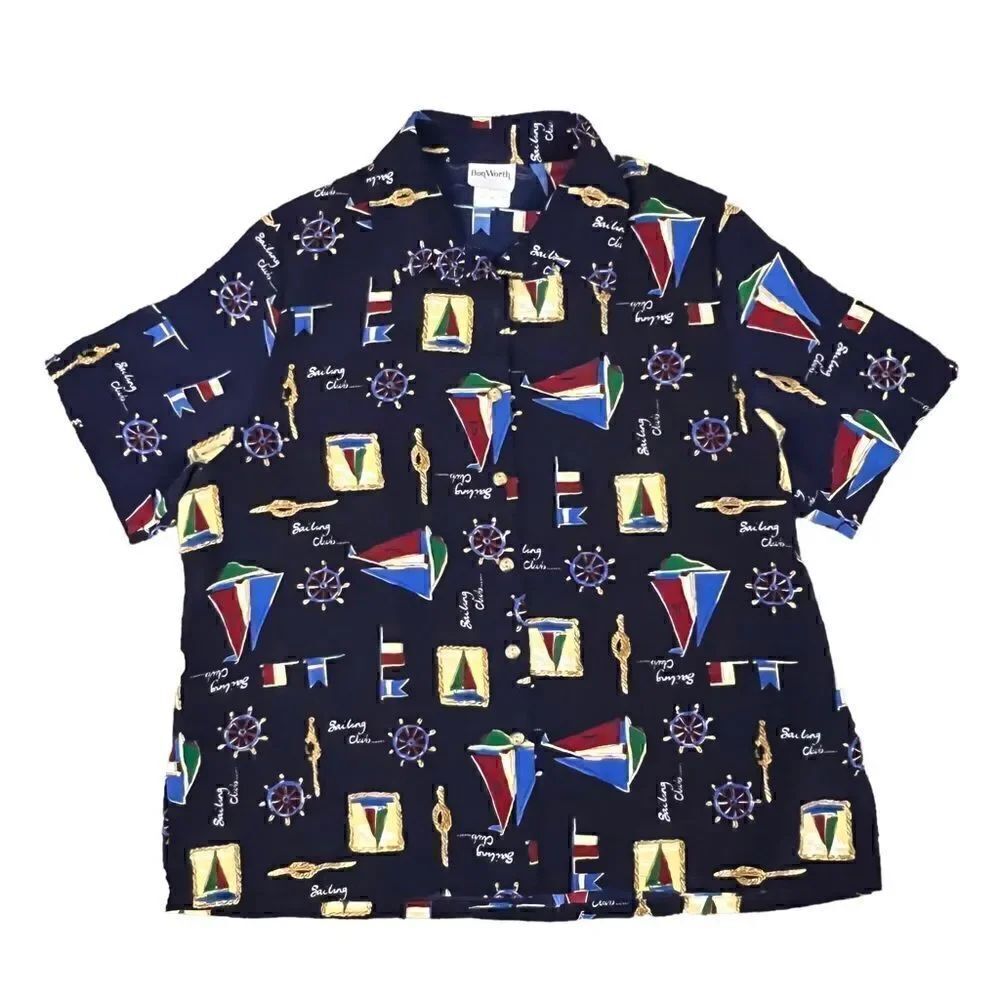 Vintage Bon Worth Nautical Blouse